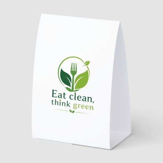 Plaque De Table Eat clean, think green (Recto)