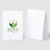 Plaque De Table Eat clean, think green (Recto/verso)