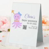 Plaque De Table Eau bleu violet octopus baby shower mer ani (In SItu (Mariage))