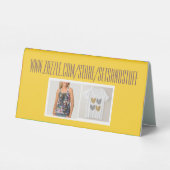 Plaque De Table Échantillon du prospectus, échantillons, tente. (Verso)