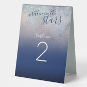 Plaque De Table Écrit dans les étoiles Celestial Navy Galaxy Maria (Recto)