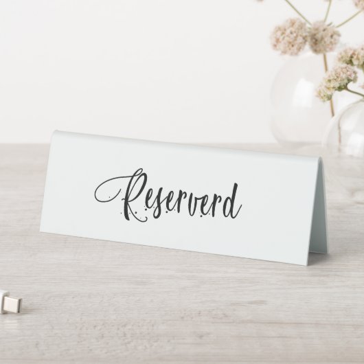 Plaque De Table Écriture blanche noire réservée (En SItu (Tableau))