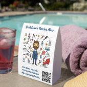 Plaque De Table Editable Barber Shop Services and Prices Menu (Insitu (sur table))