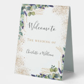 Plaque De Table Eeucalyptus mariage verdure accueil élégant (Recto)