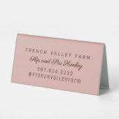 Plaque De Table Egg Étiquette Botanique Hen Eggs Rose Ferme (Verso)