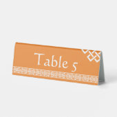 Plaque De Table Élégance Chinoise en Présentoir de Table Orange (Verso)