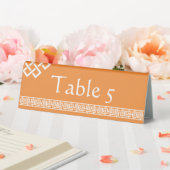 Plaque De Table Élégance Chinoise en Présentoir de Table Orange (In SItu (Mariage))