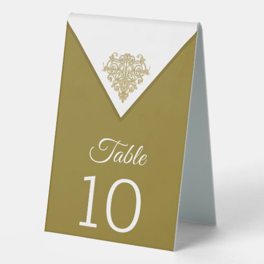 Plaque De Table Élégance dorée (Verso)