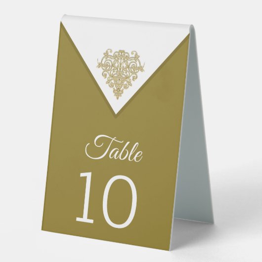 Plaque De Table Élégance dorée (Recto)