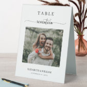 Plaque De Table Elegance Script Photo Mariage Table No Seventeen (En SItu (Tableau))