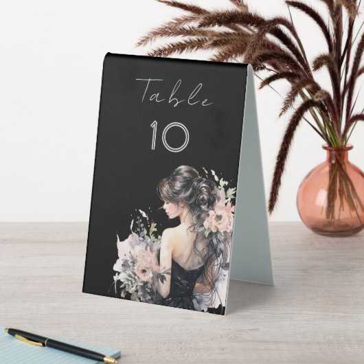 Plaque De Table Élégant 18e anniversaire Numéro de table Panneau d (En SItu (Tableau))