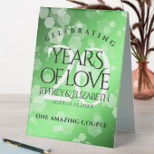 Plaque De Table Élégant 20e anniversaire de Mariage d'émeraude (En SItu (Tableau))