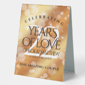 Plaque De Table Élégant 22e anniversaire de Mariage de cuivre (Recto)