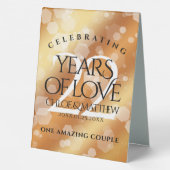 Plaque De Table Élégant 22e anniversaire de Mariage de cuivre (Verso)