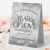 Plaque De Table Élégant 25e anniversaire de Mariage d'argent (In SItu (Mariage))