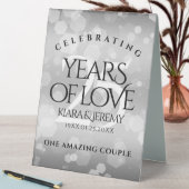 Plaque De Table Élégant 25e anniversaire de Mariage d'argent (En SItu (Tableau))