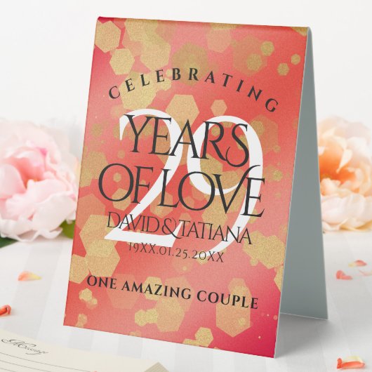 Plaque De Table Élégant 29e anniversaire du Mariage Garnet (In SItu (Mariage))