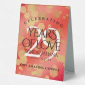 Plaque De Table Élégant 29e anniversaire du Mariage Garnet (Verso)