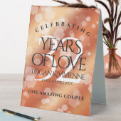 Plaque De Table Élégant 32ème anniversaire de Mariage de bronze (En SItu (Tableau))