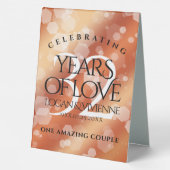 Plaque De Table Élégant 32ème anniversaire de Mariage de bronze (Verso)