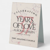 Plaque De Table Élégant 37e anniversaire du Mariage Alabaster (Verso)