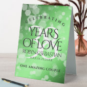 Plaque De Table Élégant 38e anniversaire du Mariage Emeraude (En SItu (Tableau))