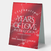 Plaque De Table Élégant 42e anniversaire du Mariage Jasper (Recto)