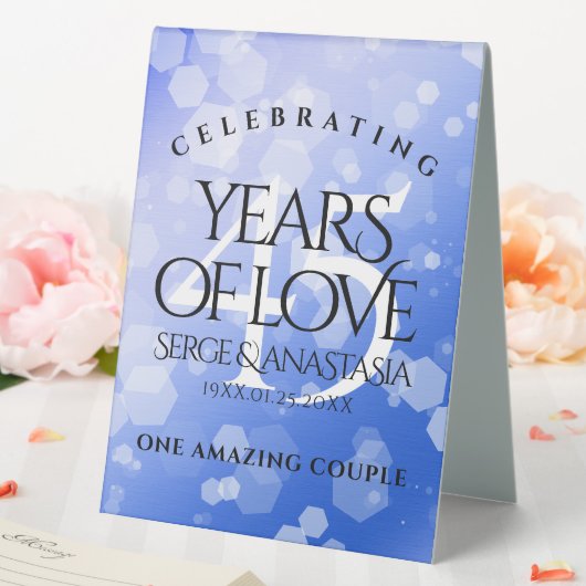 Plaque De Table Élégant 45e anniversaire de Mariage Sapphire (In SItu (Mariage))