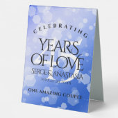 Plaque De Table Élégant 45e anniversaire de Mariage Sapphire (Verso)