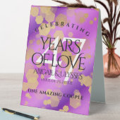 Plaque De Table Élégant 47e anniversaire du Mariage Améthyste (En SItu (Tableau))