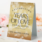 Plaque De Table Élégant 50e anniversaire de Mariage d'or (In SItu (Mariage))