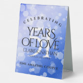 Plaque De Table Élégant 51e anniversaire de Mariage Sapphire (Verso)