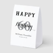 Plaque De Table Elegant 60th Birthday Paper Table Tent (Verso)