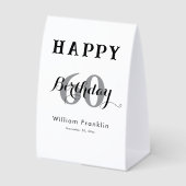 Plaque De Table Elegant 60th Birthday Paper Table Tent (Recto)