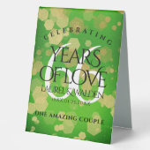 Plaque De Table Élégant 66ème anniversaire de Mariage Titanite (Recto)