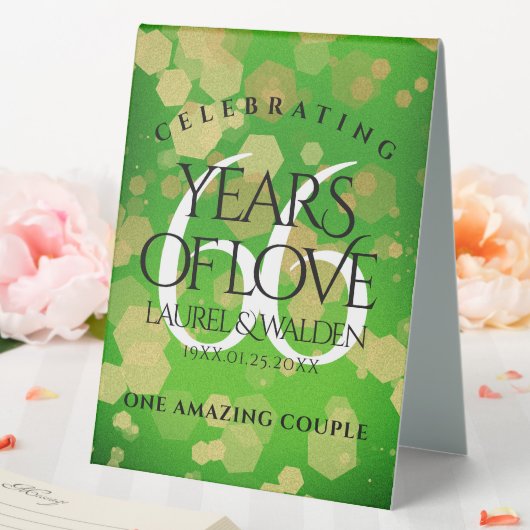 Plaque De Table Élégant 66ème anniversaire de Mariage Titanite (In SItu (Mariage))