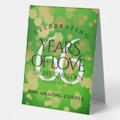 Plaque De Table Élégant 66ème anniversaire de Mariage Titanite (Verso)