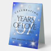 Plaque De Table Élégant 67e anniversaire Mariage de Star Sapphire (Recto)