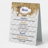 Plaque De Table Elégant African Prince Gold Drip Parties scintilla (Verso)