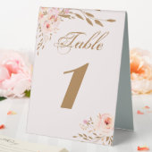 Plaque De Table Elégant Aquarelle or rose Roses Mariage (In SItu (Mariage))