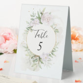 Plaque De Table Elégant Aquarelle Verdure Fleurs blanches Mariage (In SItu (Mariage))