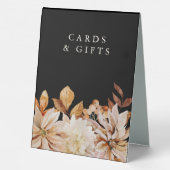 Plaque De Table Élégant automne Floral Mariage Cartes & Cadeaux (Verso)