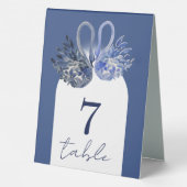 Plaque De Table Elégant Beau Bleu Boho Swan Aquarelle (Verso)