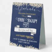 Plaque De Table Elégant Bleu Gradué Espagnol Oh Snap! ! (Verso)