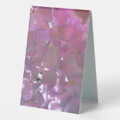 Plaque De Table Élégant boho rose florales fleurs hydrangées (Verso)