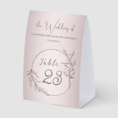 Plaque De Table Elegant Botanical Blush Wedding Table Card (Recto)