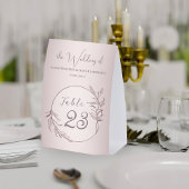 Plaque De Table Elegant Botanical Blush Wedding Table Card