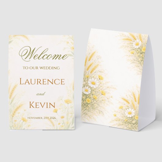 Plaque De Table Elegant Botanical Wedding  (Recto/verso)