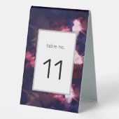 Plaque De Table Élégant Burgundy Brush Stroke Mariage moderne (Verso)