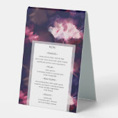 Plaque De Table Élégant Burgundy Brush Stroke Mariage moderne (Recto)